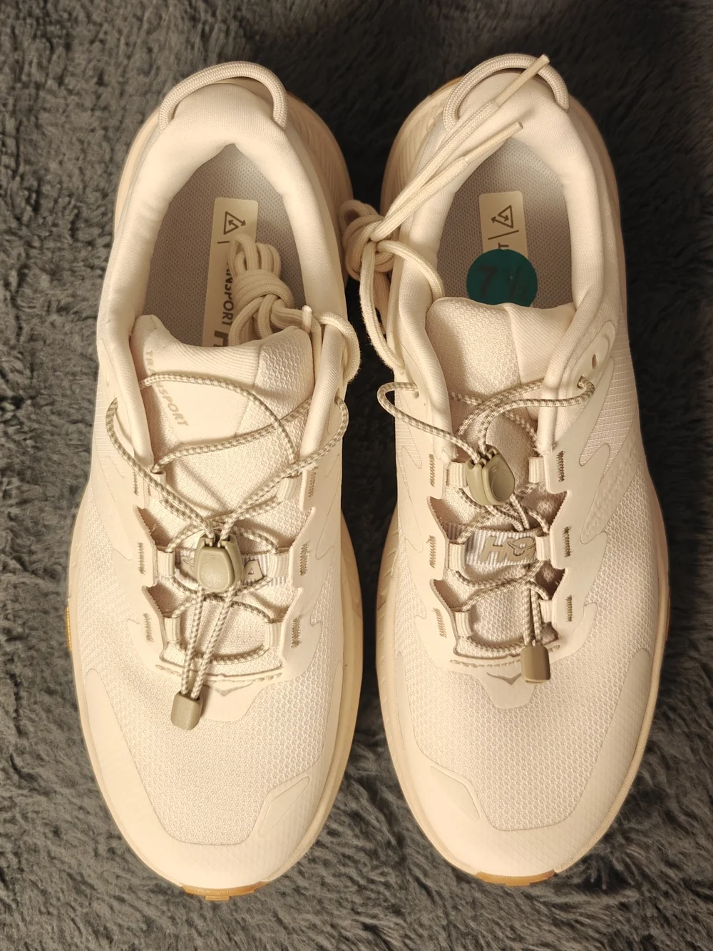 NEW! Hoka ONE One Transport Women's Trail Running Shoes Eggnog - Picture 9 of 13